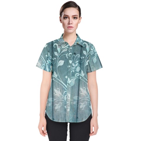 Green Tree Women s Short Sleeve Shirt by vintage2030
