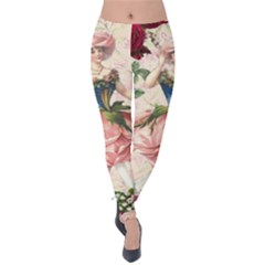 Flower Girl Velvet Leggings by vintage2030