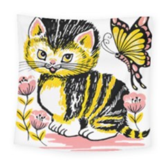 Cat 1348502 1920 Square Tapestry (large) by vintage2030