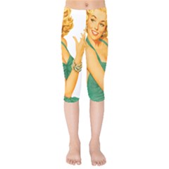 Woman 792872 1920 Kids  Capri Leggings  by vintage2030