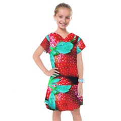 Red Strawberries Kids  Drop Waist Dress by FunnyCow
