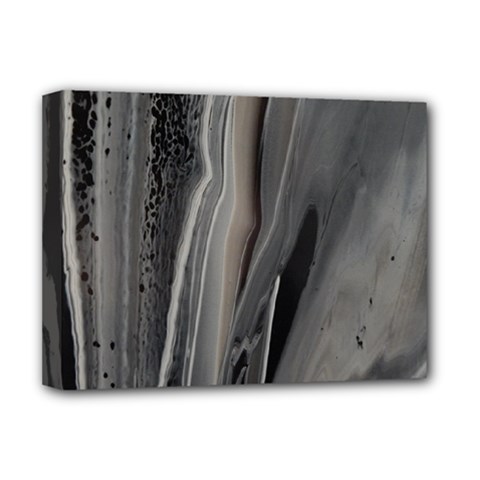 Black Marble Deluxe Canvas 16  X 12  (stretched)  by WILLBIRDWELL