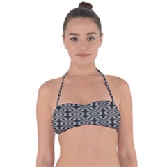 Monochrome Centipede Arabesque Halter Bandeau Bikini Top by linceazul
