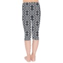Monochrome Centipede Arabesque Kids  Capri Leggings  View2