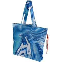 Tsunami Drawstring Tote Bag by WILLBIRDWELL
