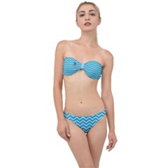 Chevron Mermaid Pattern Classic Bandeau Bikini Set by emilyzragz