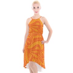 001 2 High-low Halter Chiffon Dress  by ArtByAmyMinori