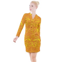 Pop Sunny Button Long Sleeve Dress by ArtByAmyMinori