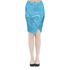 Pop Sky Midi Wrap Pencil Skirt by ArtByAmyMinori