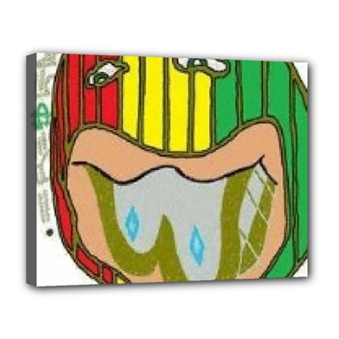 Theconnect Canvas 14  X 11  (stretched) by RWTFSWIMWEAR