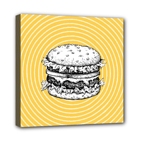 Pop Art Hamburger  Mini Canvas 8  X 8  (stretched) by Valentinaart