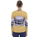 Pop art Hamburger  V-Neck Long Sleeve Top View2
