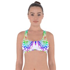 Rainbow Butterfly Got No Strings Sports Bra by amazinganimals