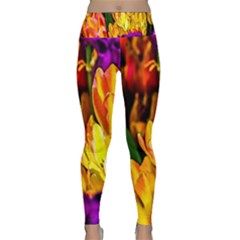 Fancy Tulip Flowers In Spring Lightweight Velour Classic Yoga Leggings by FunnyCow