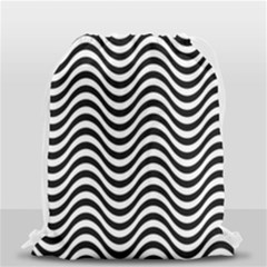 Wave Pattern Wavy Water Seamless Drawstring Bag (small) by Nexatart