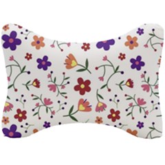 Flowers Pattern Texture Nature Seat Head Rest Cushion by Nexatart