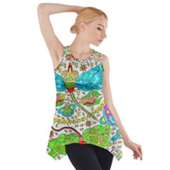 Cosmic Dragonflies Side Drop Tank Tunic by chellerayartisans