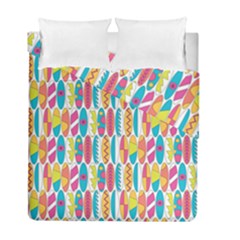 Rainbow Colored Waikiki Surfboards  Duvet Cover Double Side (full/ Double Size) by PodArtist