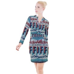 Delicious Coffee Button Long Sleeve Dress by snowwhitegirl