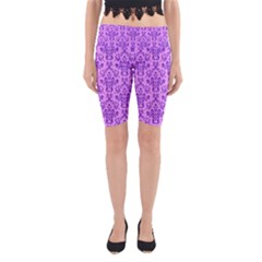 Victorian Violet Yoga Cropped Leggings by snowwhitegirl