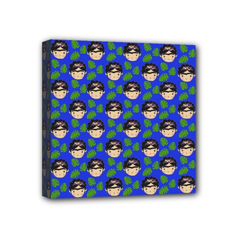 Frida Blue Mini Canvas 4  X 4  (stretched) by snowwhitegirl