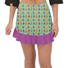 Roses Are Sorbet Fishtail Mini Chiffon Skirt by emilyzragz