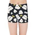 Cute Kawaii Popcorn pattern Kids Sports Shorts View1