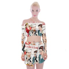 Retro 1326258 1920 Off Shoulder Top With Mini Skirt Set by vintage2030