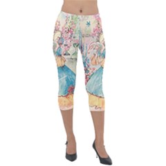 Vintage 1203862 1280 Lightweight Velour Capri Leggings  by vintage2030