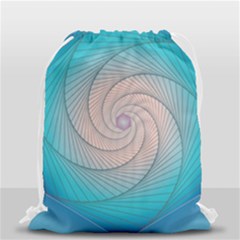 Decorative Background Blue Drawstring Bag (small) by Sapixe