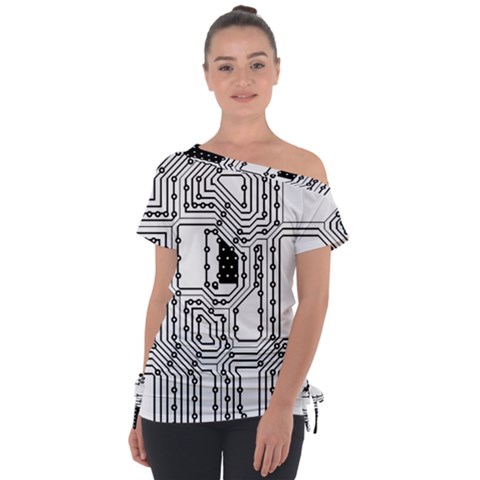Seamless Pattern Texture Background Tie-up Tee by Sapixe