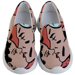 Retrocouplekissing Kid s Lightweight Slip Ons by vintage2030