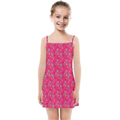 Vintage Floral Pink Kids Summer Sun Dress by snowwhitegirl