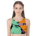 Zombie Retro Girl Tank Bikini Top View1