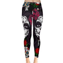 Mexican Skull Lady Inside Out Leggings by snowwhitegirl
