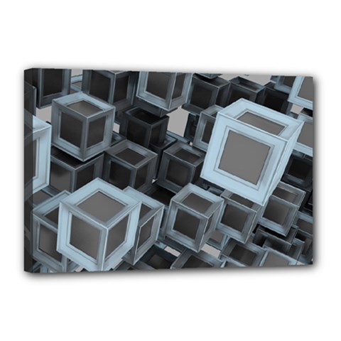 Cube Fantasy Square Shape Canvas 18  X 12  (stretched) by Simbadda