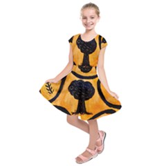 Ceramic Tree Smudge Kids  Short Sleeve Dress by DeneWestUK