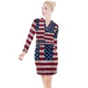 Vintage American flag Button Long Sleeve Dress View1