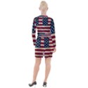Vintage American flag Button Long Sleeve Dress View2