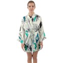Atomic Era Diamonds (Turquoise) Long Sleeve Kimono Robe View1