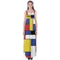 Mondrian Geometric Art Empire Waist Maxi Dress View1