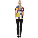 Mondrian Geometric Art Women s Button Up Vest View2