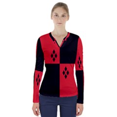 Harley V-neck Long Sleeve Top by raeraeshescrafty