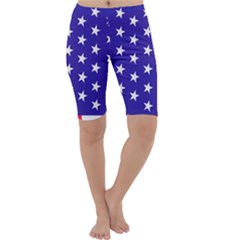 Day Independence July Background Cropped Leggings  by Simbadda