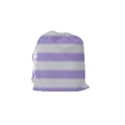 Bold Stripes Soft Purple Pattern Drawstring Pouch (Small) View2