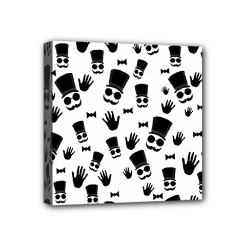 Gentleman Pattern Mini Canvas 4  X 4  (stretched) by Valentinaart