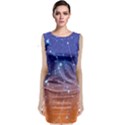 Abstract Pattern Color Design Sleeveless Velvet Midi Dress View1