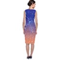Abstract Pattern Color Design Sleeveless Velvet Midi Dress View2