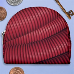 Tube Plastic Red Rip Horseshoe Style Canvas Pouch by Celenk