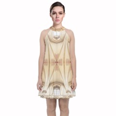 Wells Cathedral Wells Cathedral Velvet Halter Neckline Dress  by Celenk